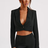 Blazer Cropped Darci - Preto
