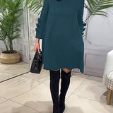 Carl™ Vestido casual na altura do joelho com mangas longas