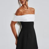 Vestido Mini Delta - Preto/Branco