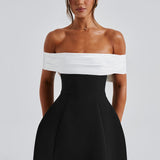 Vestido Mini Delta - Preto/Branco