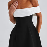 Vestido Mini Delta - Preto/Branco