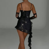 Vestido Mini Dixie - Preto Brilhante