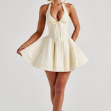 Vestido Mini Doris - Gingham Limão