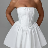 Vestido Mini Evie - Marfim