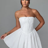 Vestido Mini Evie - Marfim