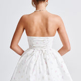 Vestido Mini Evie - Estampa Floral Branca Multicolorida