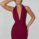 Vestido Mini Fallon - Burgundy