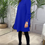 Carl™ Vestido casual na altura do joelho com mangas longas