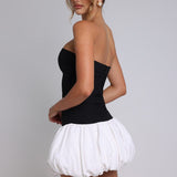 Vestido Mini Gemma - Preto/Branco