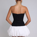 Vestido Mini Gemma - Preto/Branco