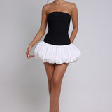 Vestido Mini Gemma - Preto/Branco