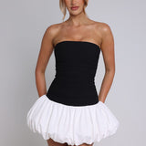 Vestido Mini Gemma - Preto/Branco