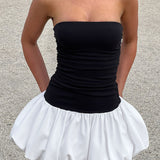 Vestido Mini Gemma - Preto/Branco