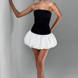 Vestido Mini Gemma - Preto/Branco