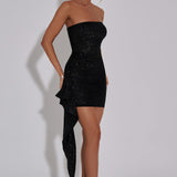 Vestido Mini Hannah - Preto Brilhante