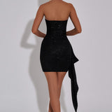 Vestido Mini Hannah - Preto Brilhante