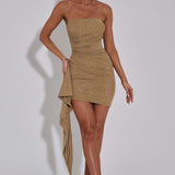 Vestido Mini Hannah - Brilho Dourado