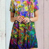 Vestido com estampa floral