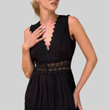 Clara - Vestido midi sem mangas