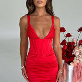 Vestido Mini Izabella - Vermelho