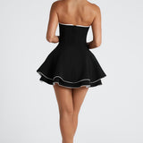 Vestido Mini Juno - Preto/Branco