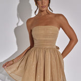 Vestido Mini Katrina - Brilho Dourado