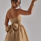 Vestido Mini Katrina - Brilho Dourado