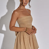 Vestido Mini Katrina - Brilho Dourado