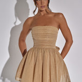 Vestido Mini Katrina - Brilho Dourado