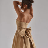 Vestido Mini Katrina - Brilho Dourado