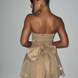Vestido Mini Katrina - Brilho Dourado