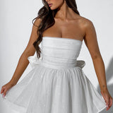 Vestido Mini Katrina - Brilho Marfim