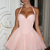 Vestido Mini Keely - Pêssego Suave