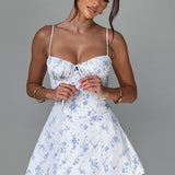 Vestido Mini Lacey - Estampa Ditsy Azul
