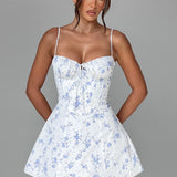 Vestido Mini Lacey - Estampa Ditsy Azul
