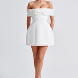 Vestido Mini Laurel - Marfim