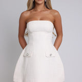 Vestido Mini Lottie - Marfim