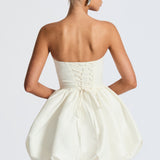 Vestido Mini Lotus - Marfim