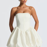 Vestido Mini Lotus - Marfim