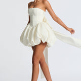 Vestido Mini Lotus - Marfim