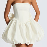 Vestido Mini Lotus - Marfim
