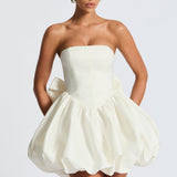Vestido Mini Lotus - Marfim
