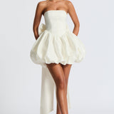 Vestido Mini Lotus - Marfim