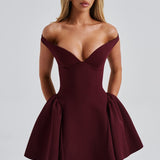 Vestido Mini Marla - Verniz Cereja