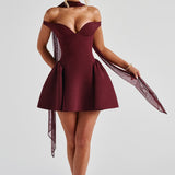 Vestido Mini Marla - Verniz Cereja