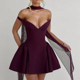 Vestido Mini Marla - Verniz Cereja
