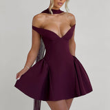 Vestido Mini Marla - Verniz Cereja