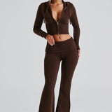 Conjunto Tricô Portia - Chocolate