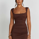 Vestido Mini Ria - Chocolate