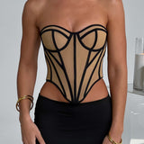Corset Santanna - Preto/Nude
